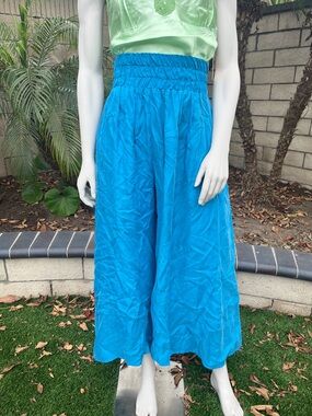 Julia Allert electric Blue wide leg Culotte pants